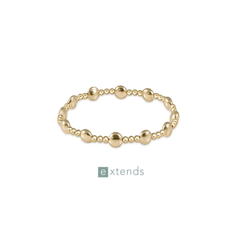 enewton  Extends Honesty Gold Sincerity Pattern 6mm Bead Bracelet