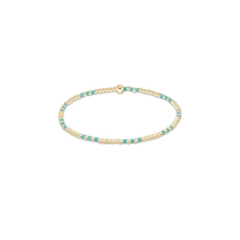 enewton  Hope Joy Pattern 2mm Bead Bracelet – Turquoise