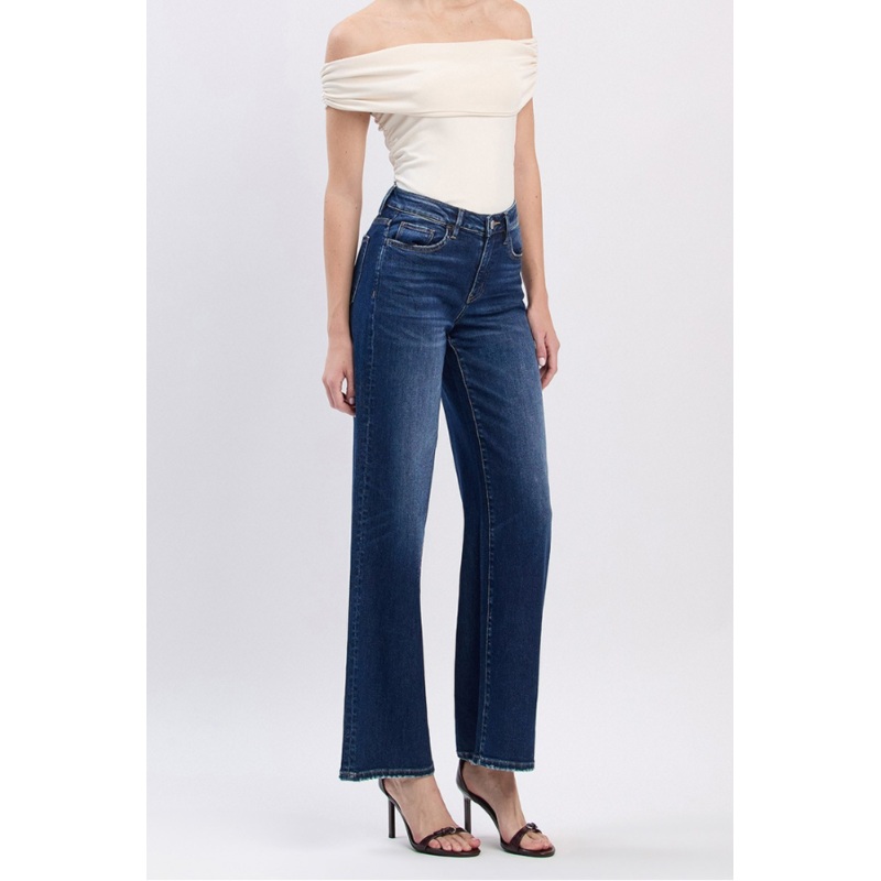 Flying Monkey  High Rise Full Length Wide Jeans – Flying Bird 24