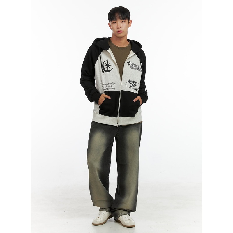 Men’s Wide Fit Washed Cotton Denim Jeans IS420 Black S