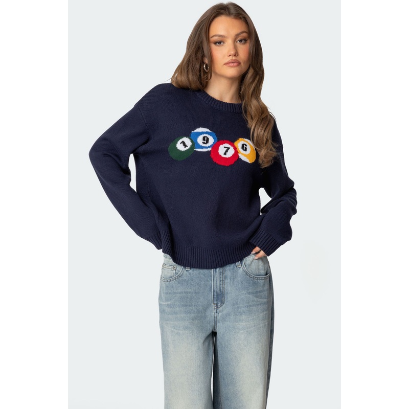 1976 Billiards Sweater NAVY XS