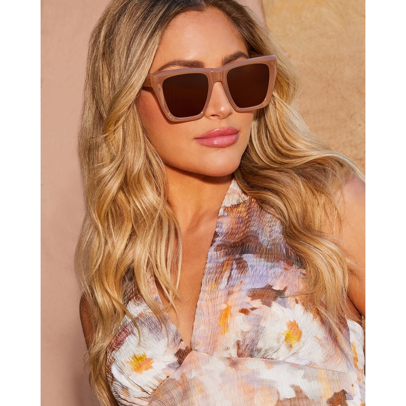 Costa Chic Cat Eye Sunglasses Nude O/S