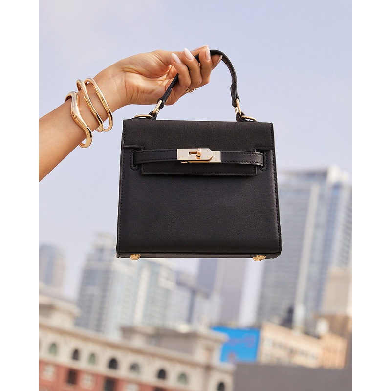 Tracey Structured Top Handle Bag Black O/S