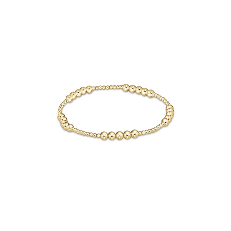 enewton  Classic Blissful Pattern 2mm Bead Bracelet 4mm Gold