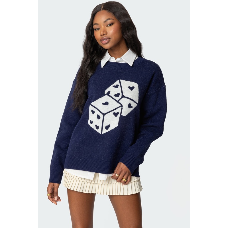 Roll The Dice Sweater NAVY XS