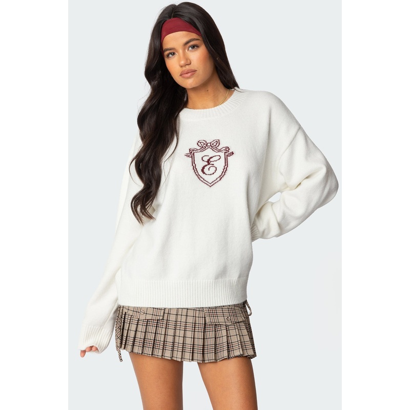 So Preppy Sweater WHITE XS