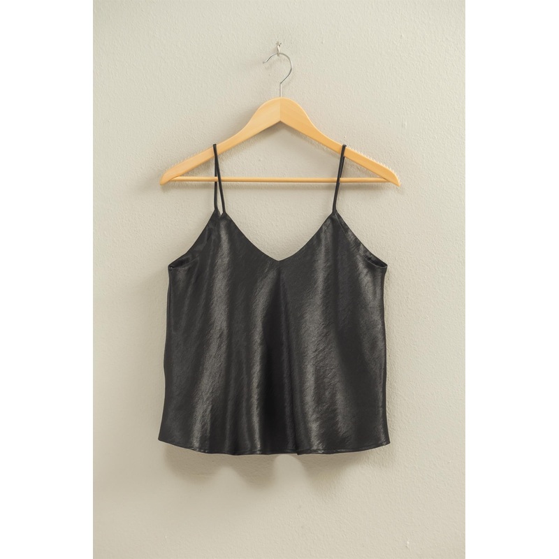 Spaghetti Strap Tank – Black Small