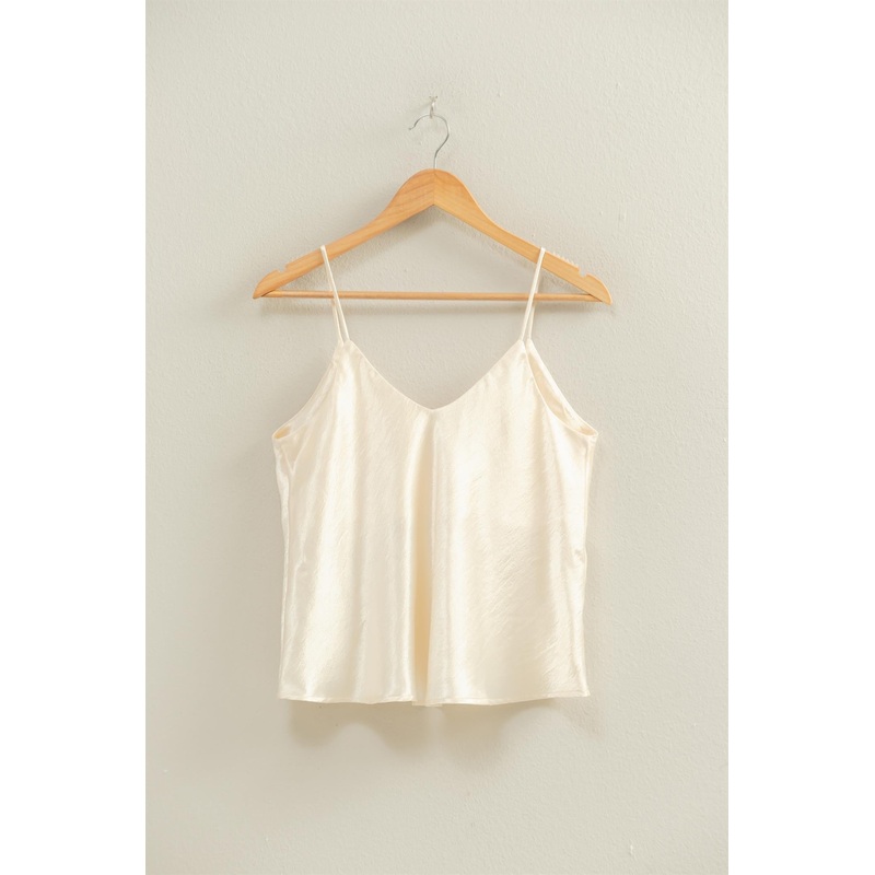 Spaghetti Strap Tank – Cream Small