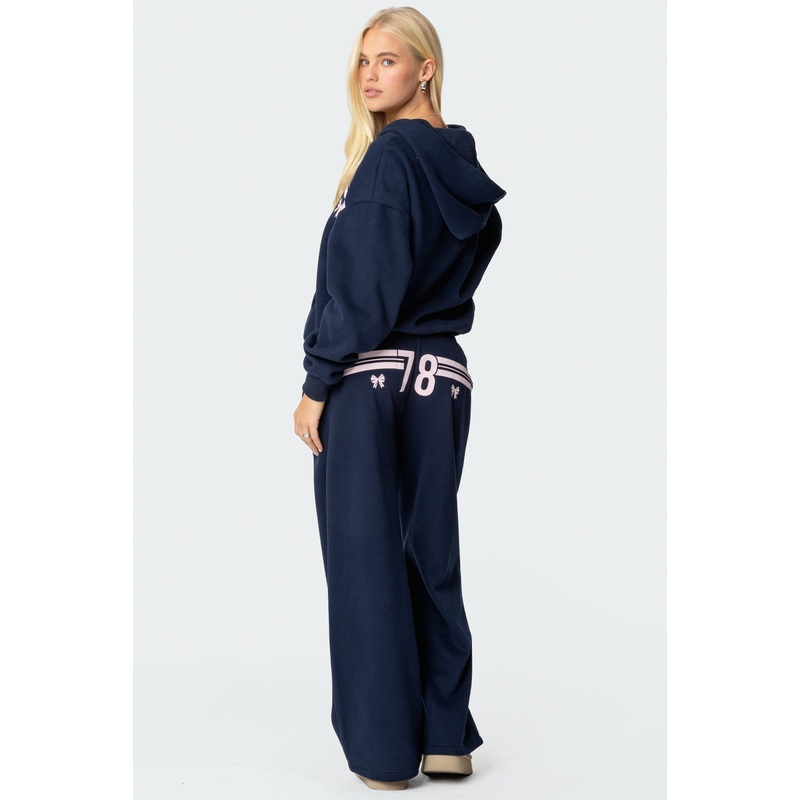 78 Bow Sweatpants NAVY XS