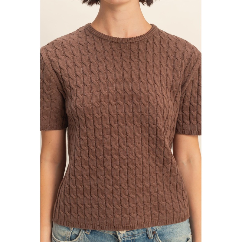 Cable Sweater – Chestnut Small