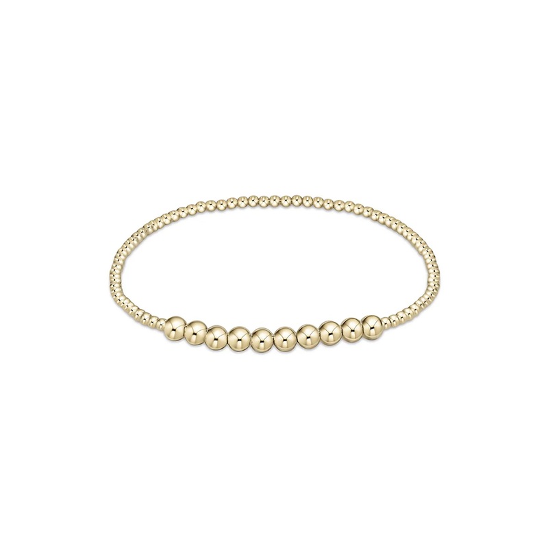 enewton Classic Gold Beaded Bliss Bar 2mm/4mm Bead Bracelet