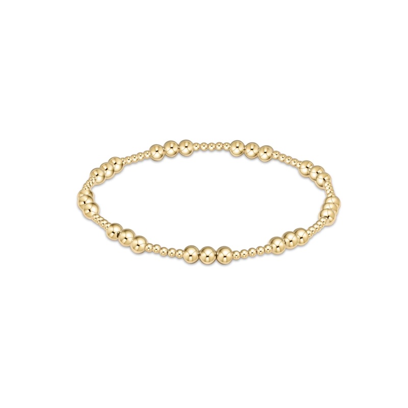 enewton Classic Joy Pattern Gold 4mm Bead Bracelet