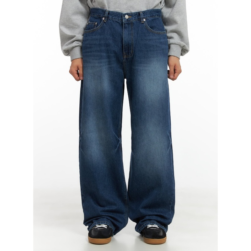 Men’s Denim Drape Wide Fit Jeans CO408 Blue S