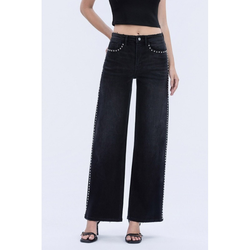 Vervet  Olivia High Rise Long Wide – Black 24