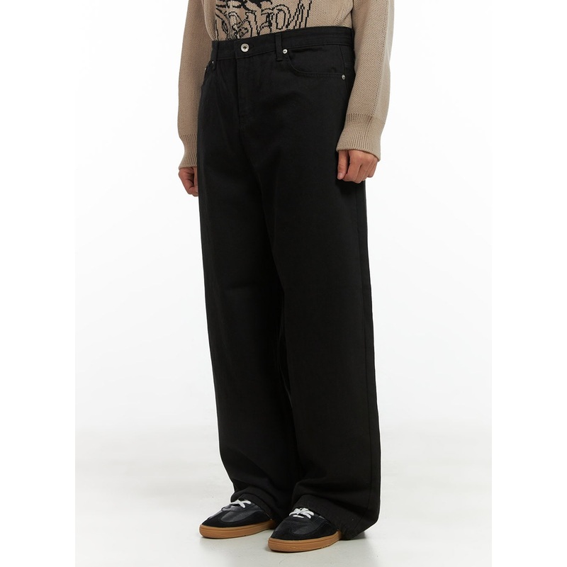 Men’s Cotton Wide Pants CO408 Black S