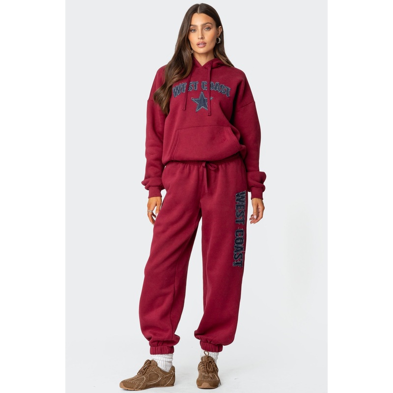 West Coast Sweatpants BURGUNDY XS