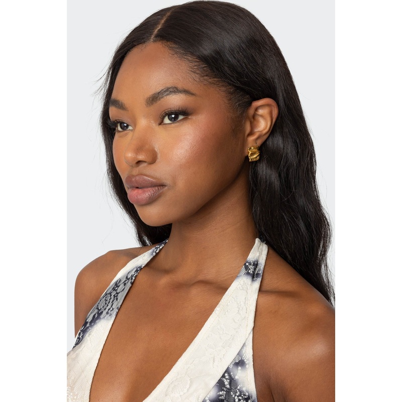 Abstract Square Studs GOLD OS