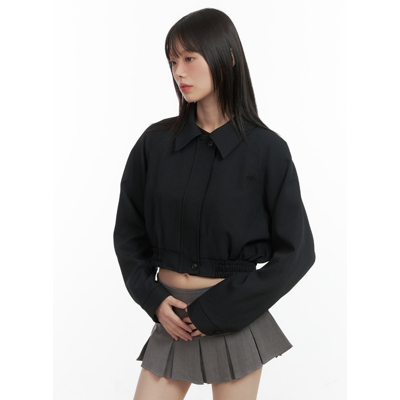 Cropped Blouson Jacket CO410 Black S/M
