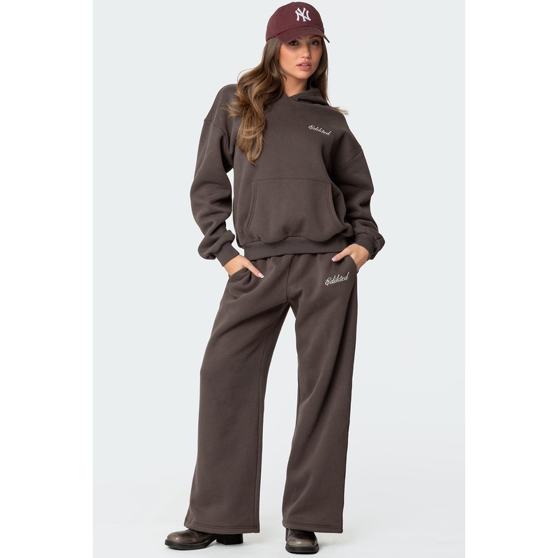 We’re Edikted Sweatpants DARK GRAY XS