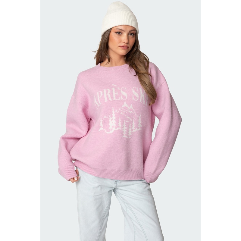 Apres Ski Oversized Sweater PINK XS