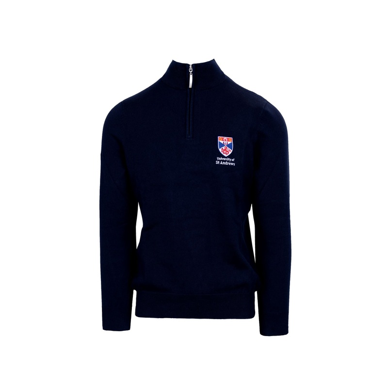 Merino 1/4 Zip Sweater Navy S