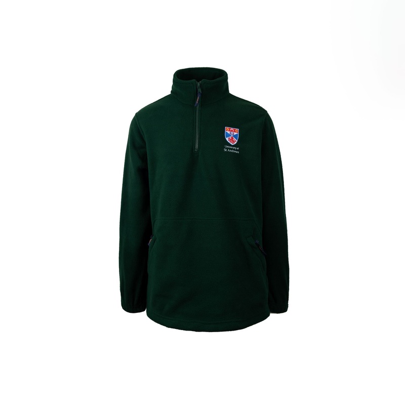 1/4 Zip Fleece Bottle Green Xs