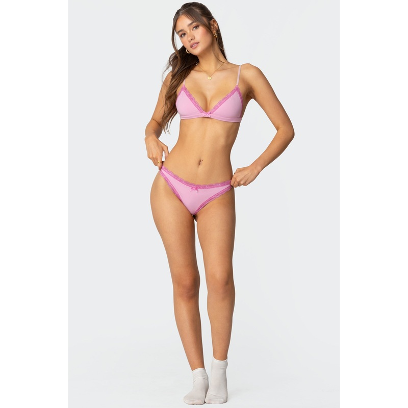 Femme Lacey Cheeky Underwear PINK XS