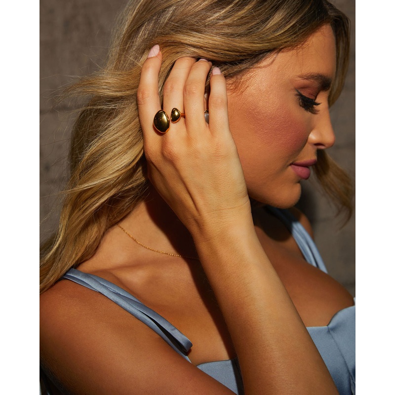 Golden One Chunky Bauble Ring Gold O/S