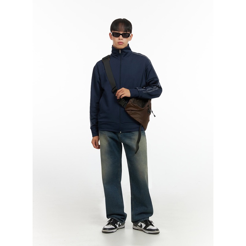 Men’s Wide Leg Denim Jeans IO420 Dark blue S