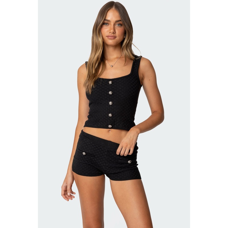 Amalie Knit Tank Top BLACK XS
