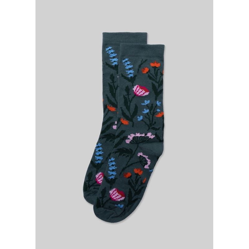 Women’s Wild Flower Sock forest One Size