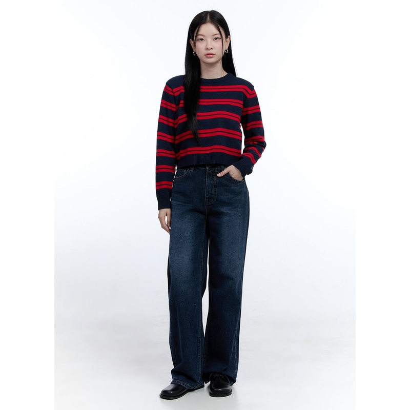 Amelia Wide-Leg Jeans OO429 Dark blue S