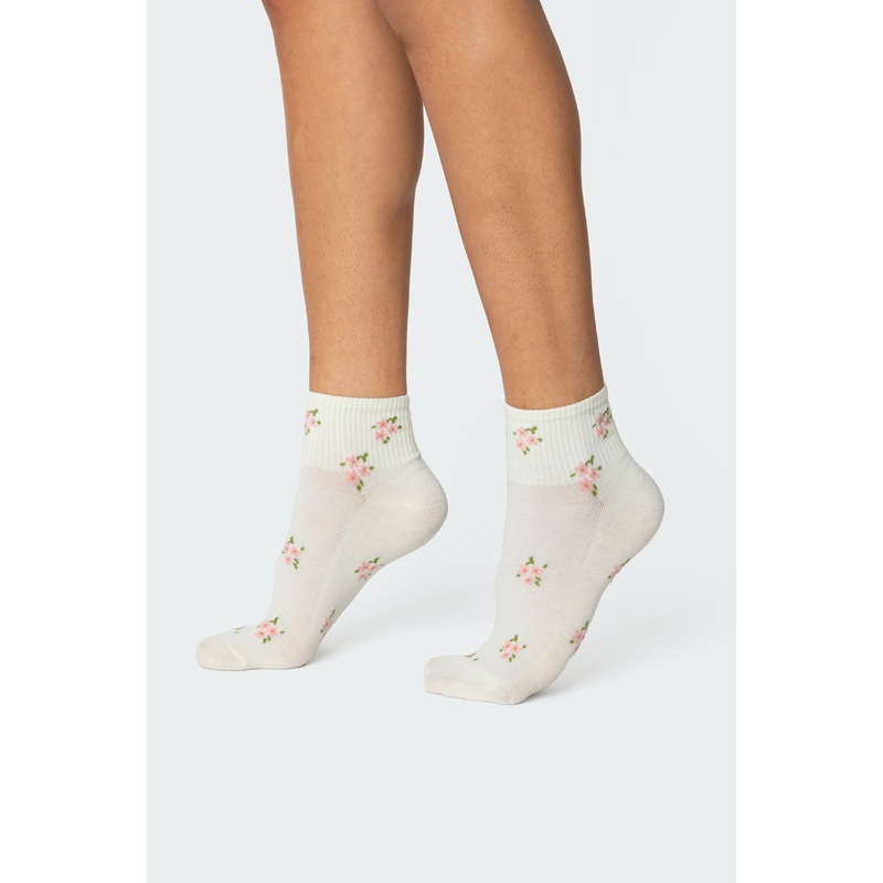 Floral Socks IVORY OS