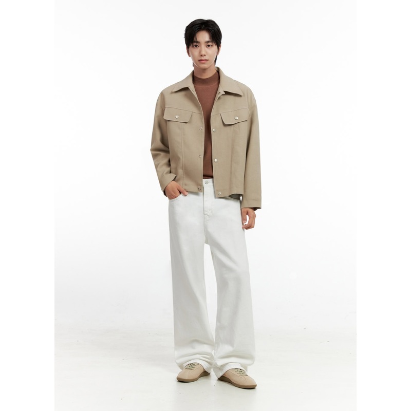 Men’s Denim Dream Wide Leg Jeans (White) IN401 White S