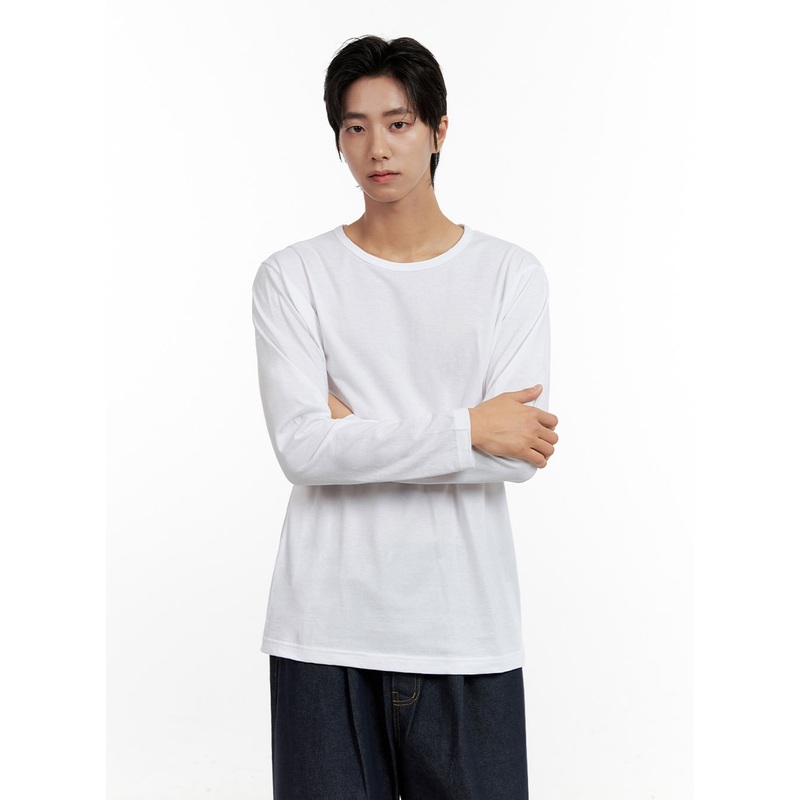 Men’s Essential Comfort Long Sleeve Top IN401 White M