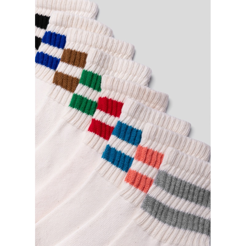 The Mono Stripe Quarter Crew black One Size