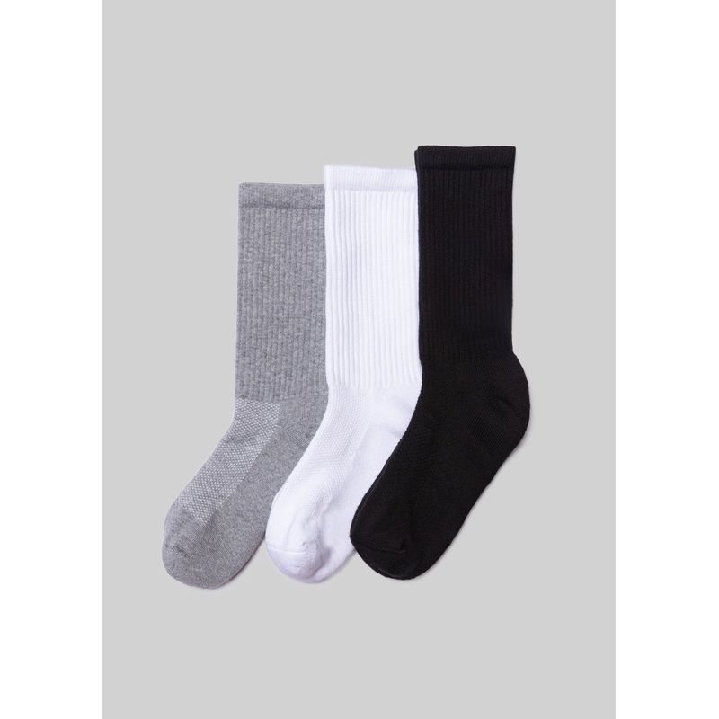 The Statement Crew (3-Pack) black/white/heather grey m