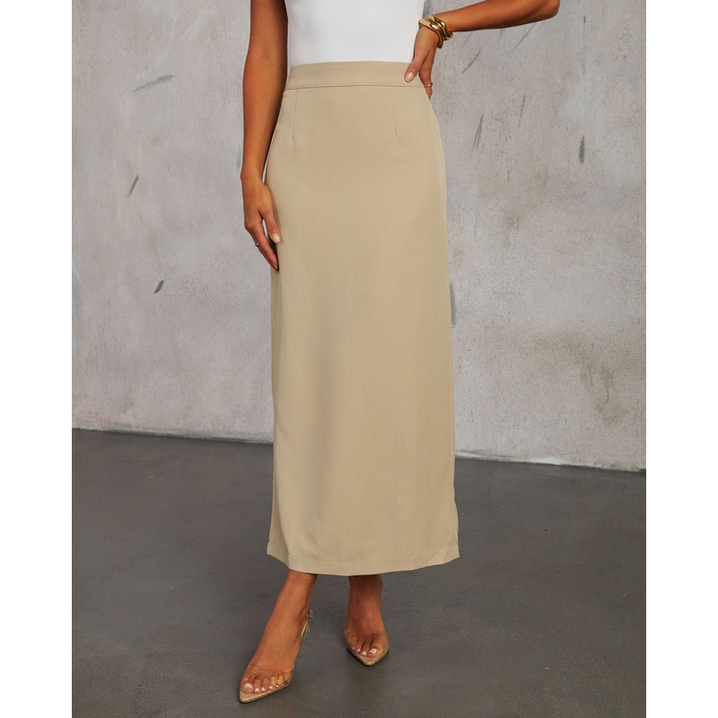 Vivianna Midi Skirt Khaki S