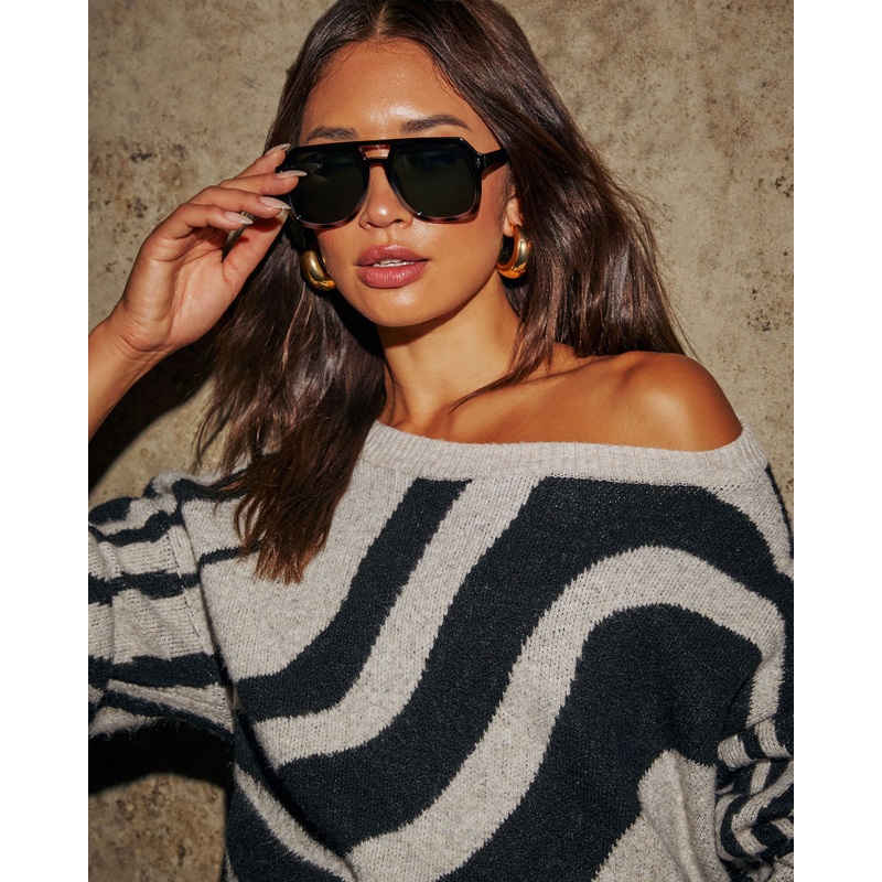 City Slicker Aviator Sunglasses Black Combo O/S