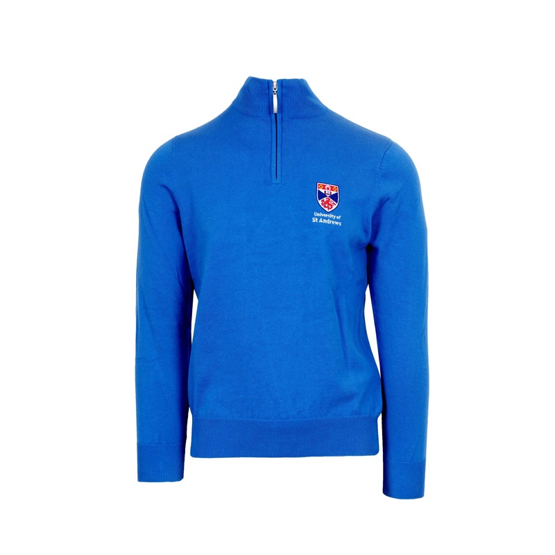 Cotton 1/4 Zip Sweater Light Grey XXS