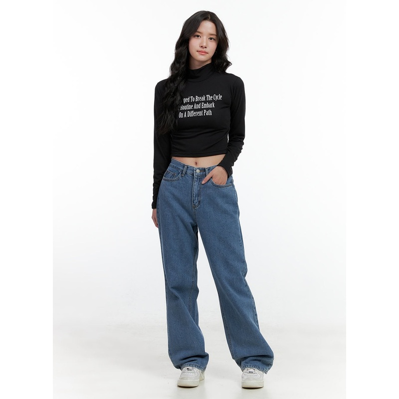 Madelyn Wide-Leg Jeans ON404 Blue S