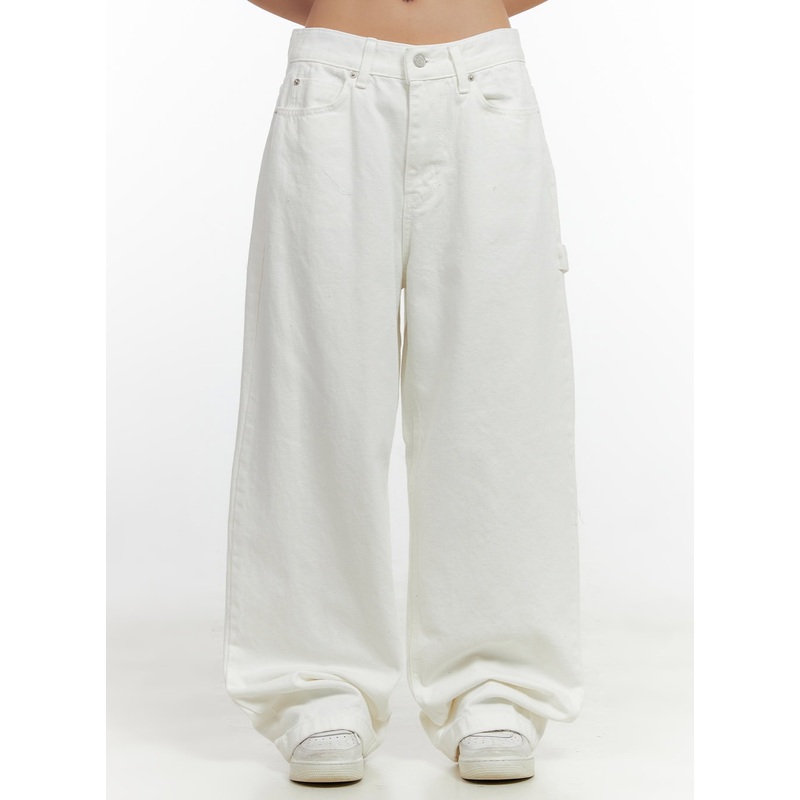 WideFit Cotton Pants CN406 White S