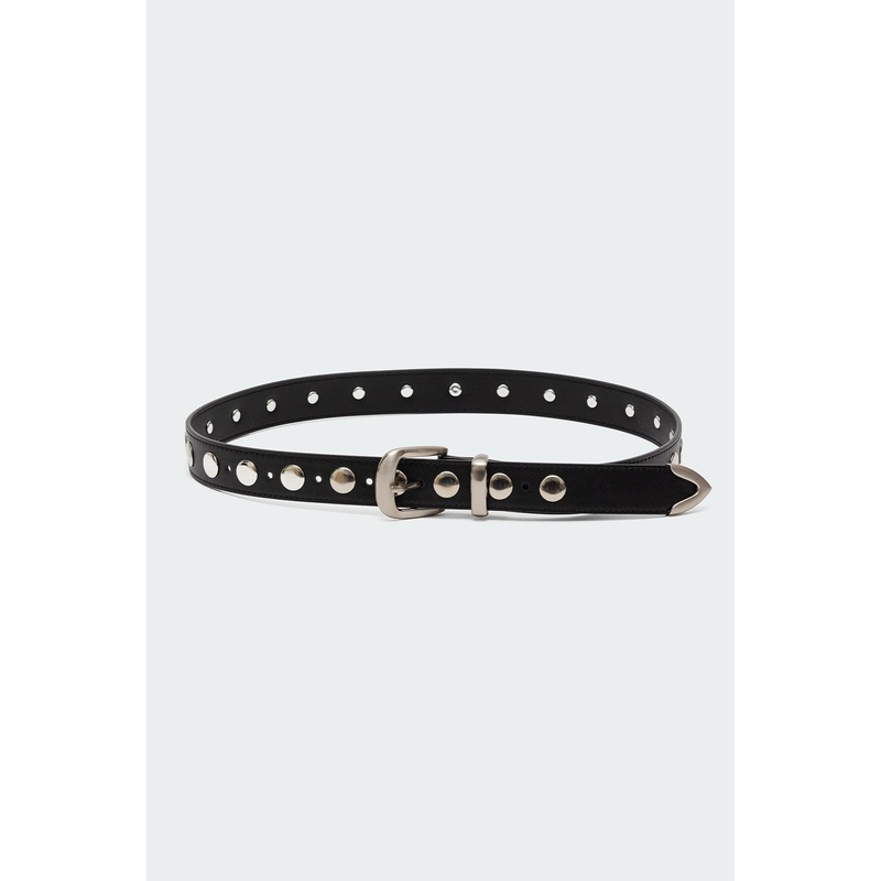 Big Stud Faux Leather Belt BLACK OS