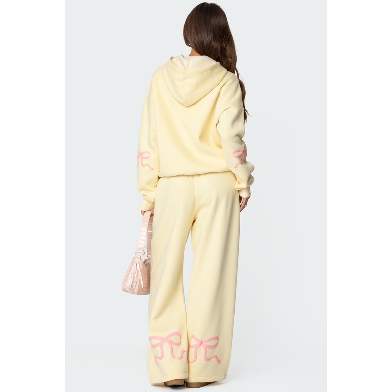 Bonney Bow Detail Sweatpants YELLOW XS