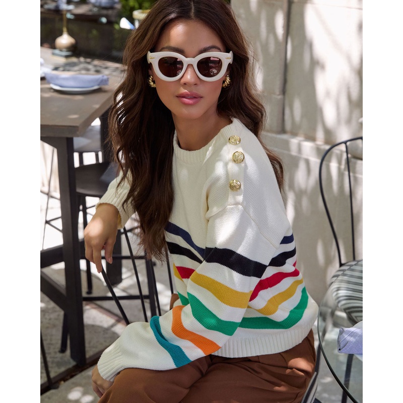 Hayride Bell Pullover Sweater Multi XS