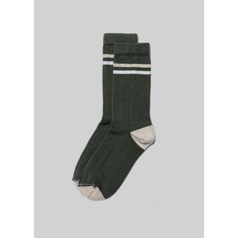 J. Press x American Trench Ivy Stripe Sock ivory One Size