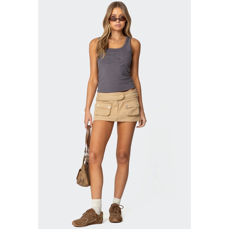 Mavis Cargo Mini Skort BEIGE XS