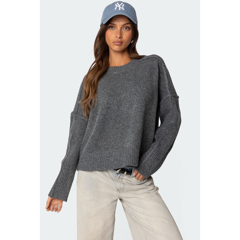 Shirley Oversized Sweater DARK GRAY XS
