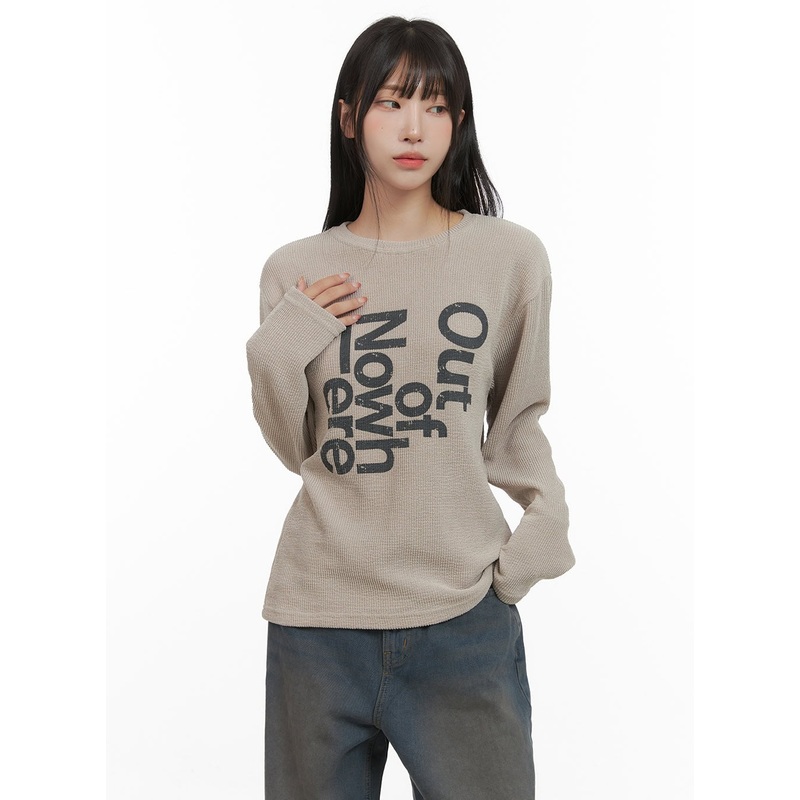 Out of Nowhere Long Sleeve CS403 Beige S/M