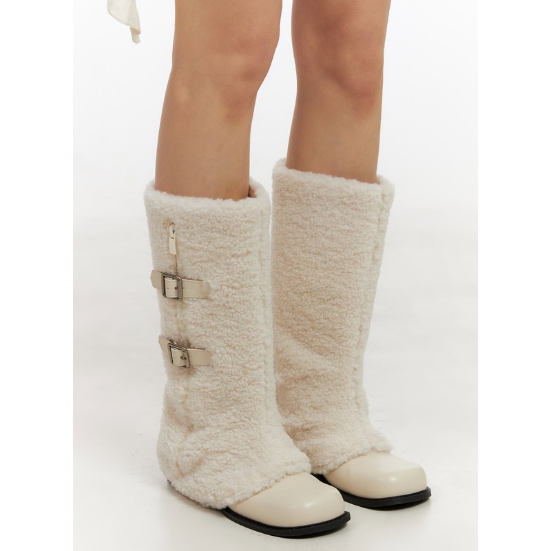 Sherpa Cozy Long Boots CN413 Light beige 225 / US5.5
